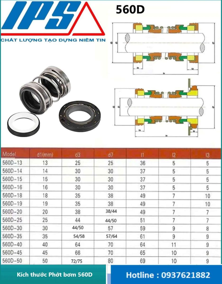 Phớt bơm 560D-16(11).